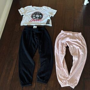 Katie j Dylan sweatpants black brand new